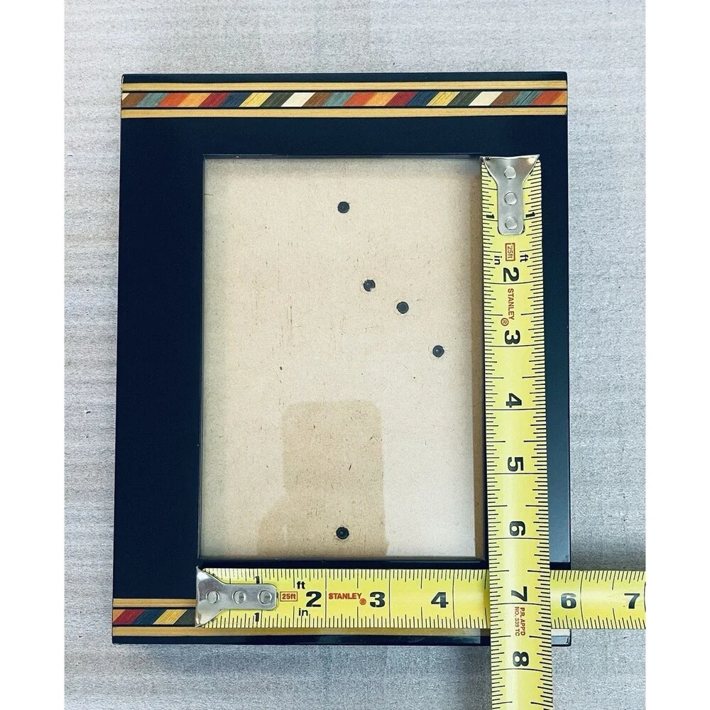 Vintage RareWoods Inlaid Wood Photo Frame Southwestern Thailand HB Group 1998